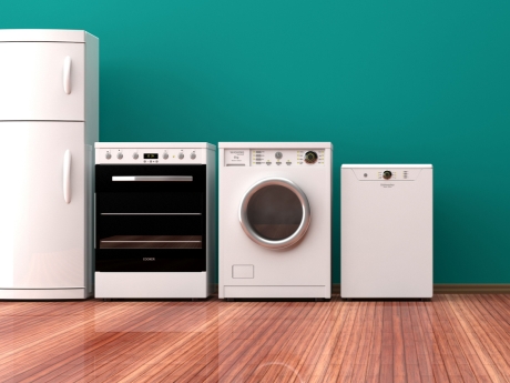 electrical appliances, fridge, stove, oven, washer and dish washer machines
